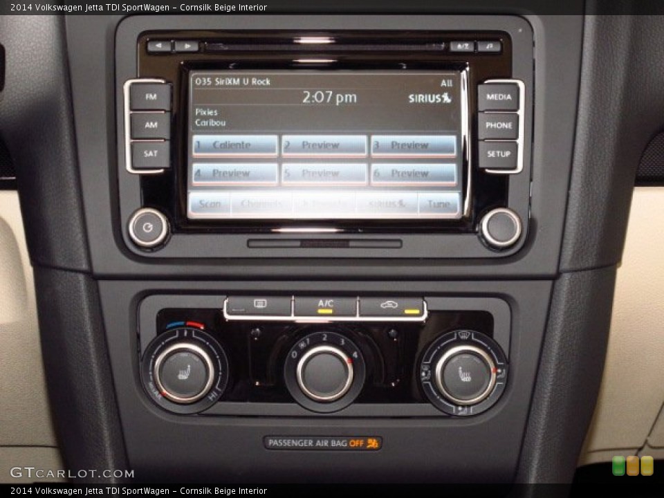 Cornsilk Beige Interior Controls for the 2014 Volkswagen Jetta TDI SportWagen #85603891