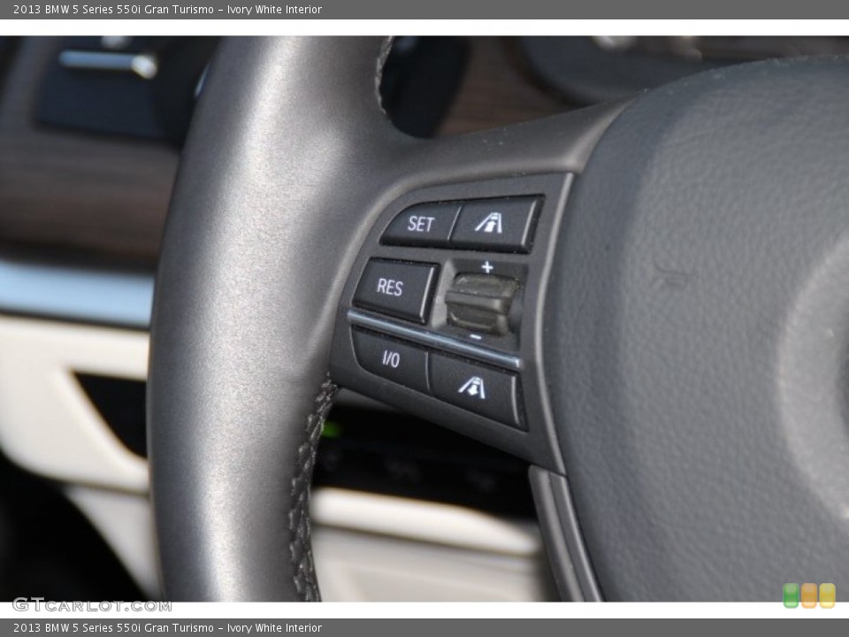 Ivory White Interior Controls for the 2013 BMW 5 Series 550i Gran Turismo #85605313