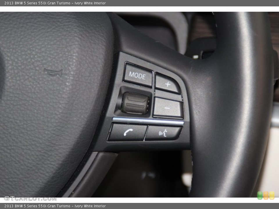 Ivory White Interior Controls for the 2013 BMW 5 Series 550i Gran Turismo #85605334