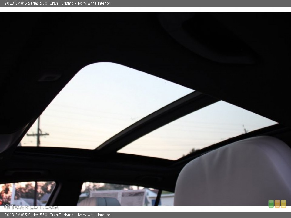 Ivory White Interior Sunroof for the 2013 BMW 5 Series 550i Gran Turismo #85605373