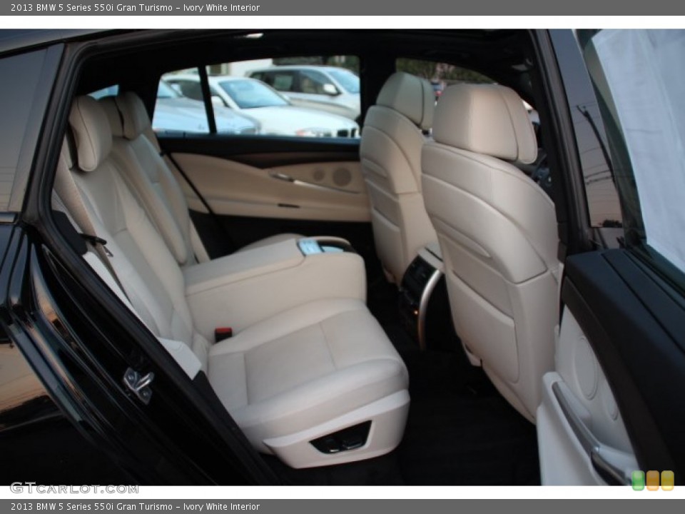 Ivory White Interior Rear Seat for the 2013 BMW 5 Series 550i Gran Turismo #85605475