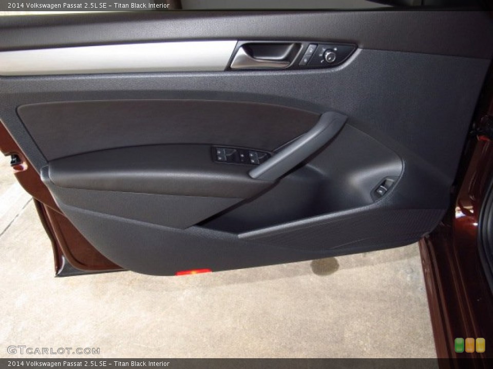 Titan Black Interior Door Panel for the 2014 Volkswagen Passat 2.5L SE #85607550