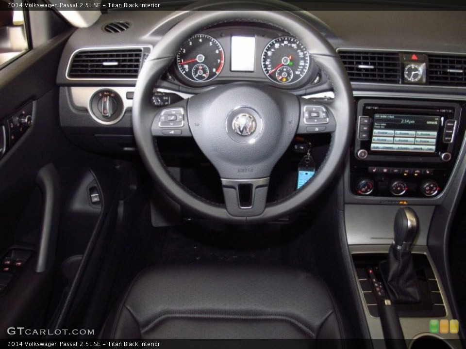 Titan Black Interior Dashboard for the 2014 Volkswagen Passat 2.5L SE #85607638