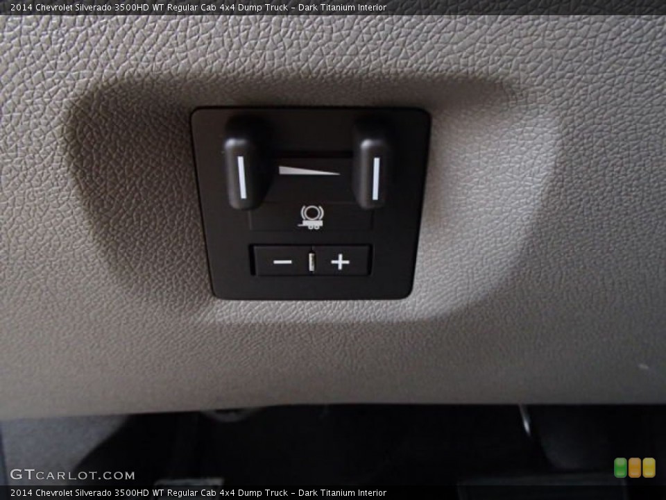 Dark Titanium Interior Controls for the 2014 Chevrolet Silverado 3500HD WT Regular Cab 4x4 Dump Truck #85608613