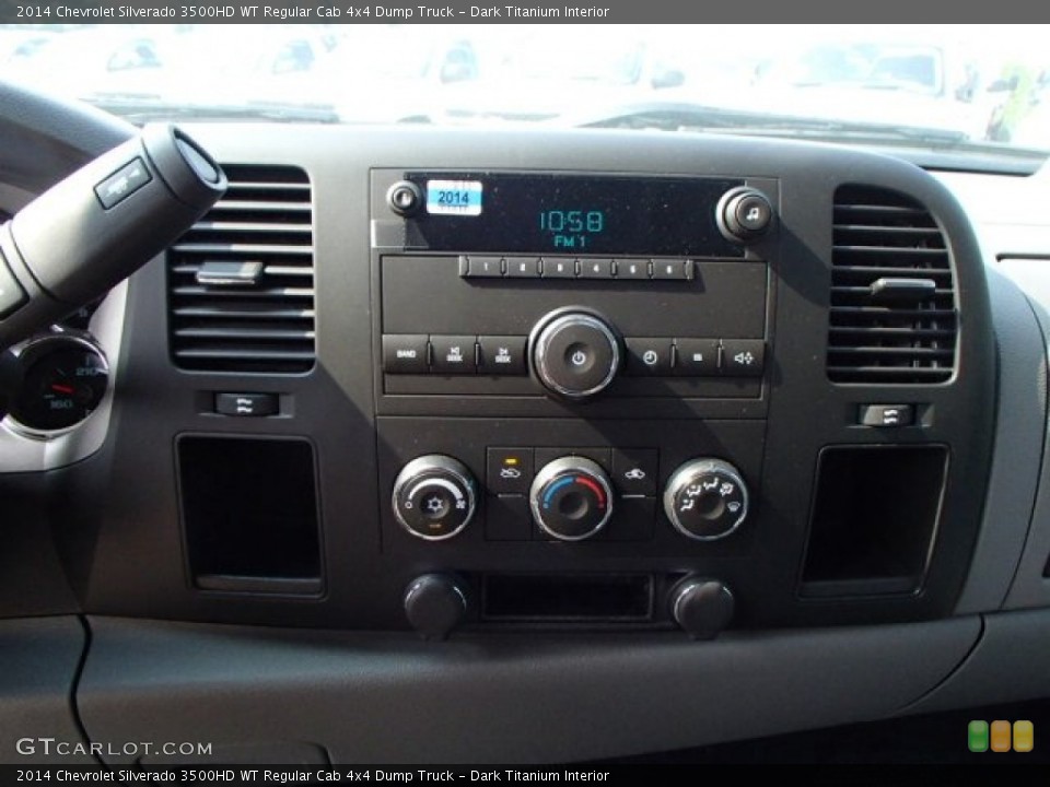 Dark Titanium Interior Controls for the 2014 Chevrolet Silverado 3500HD WT Regular Cab 4x4 Dump Truck #85608631