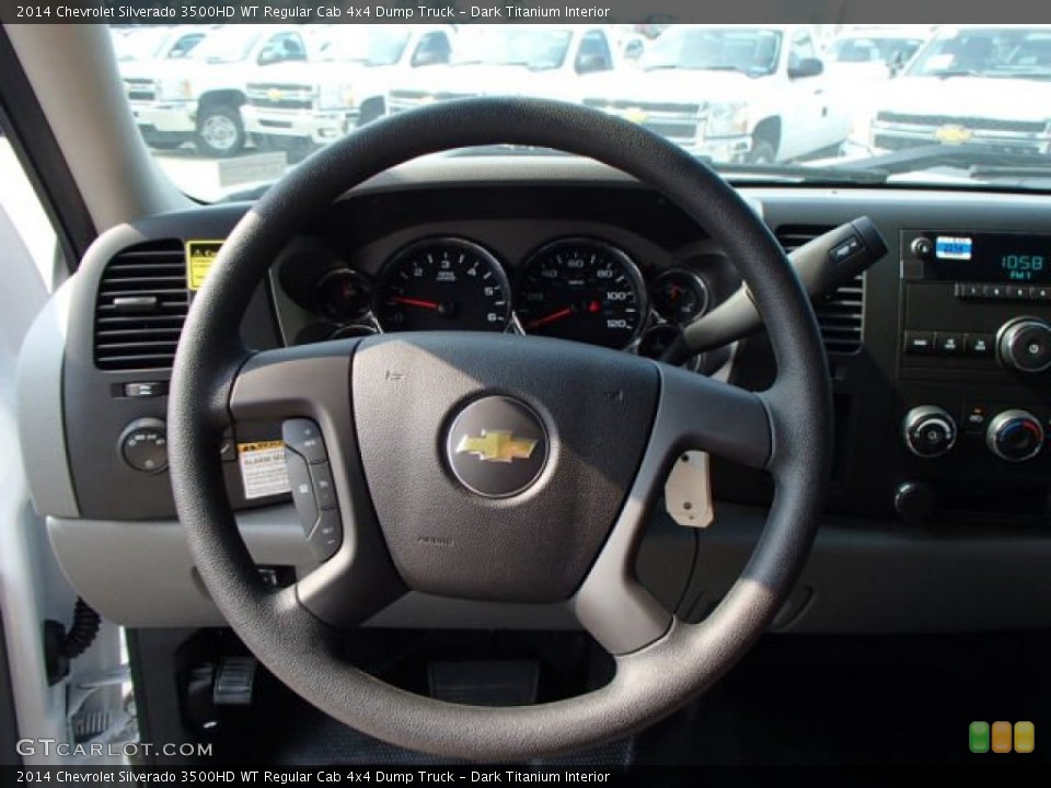 Dark Titanium Interior Steering Wheel for the 2014 Chevrolet Silverado 3500HD WT Regular Cab 4x4 Dump Truck #85608655