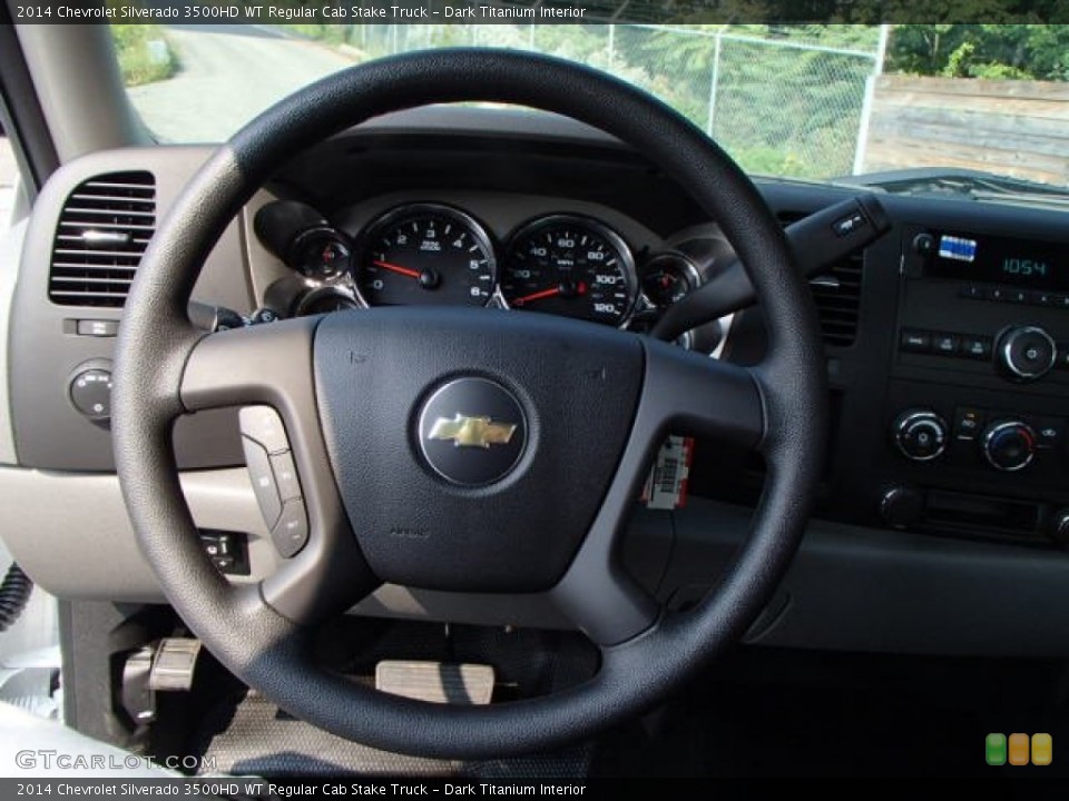 Dark Titanium Interior Steering Wheel for the 2014 Chevrolet Silverado 3500HD WT Regular Cab Stake Truck #85609561