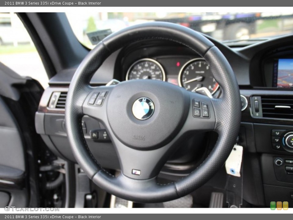 Black Interior Steering Wheel for the 2011 BMW 3 Series 335i xDrive Coupe #85610986