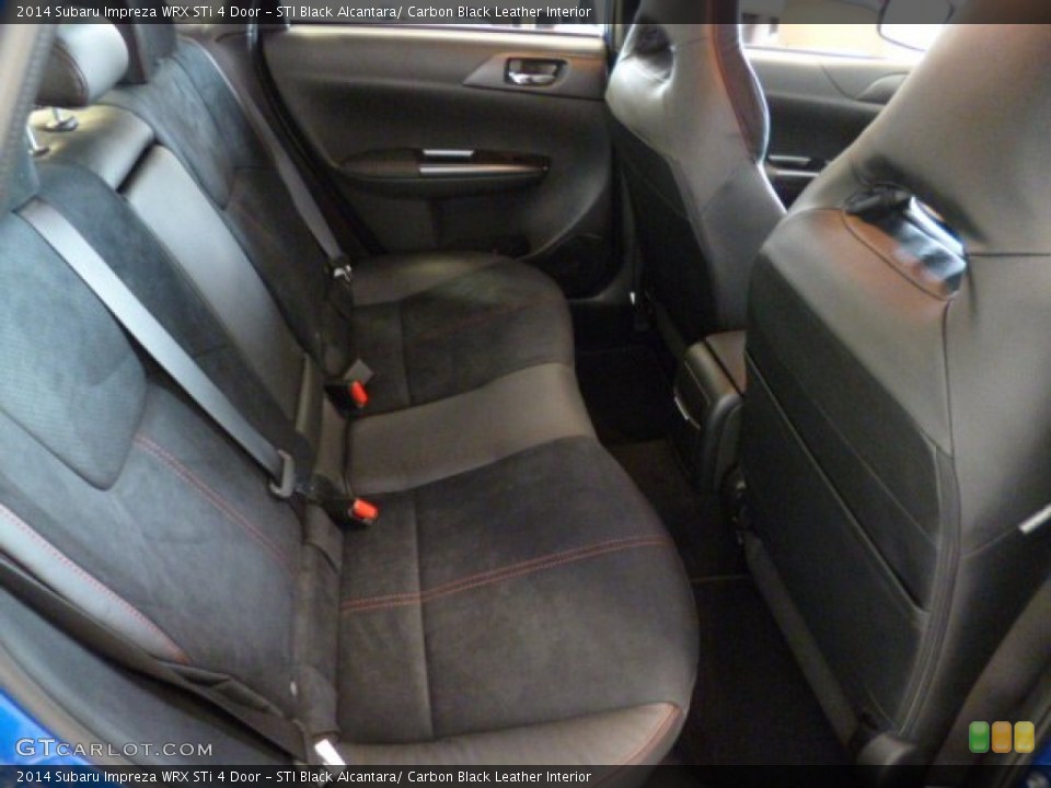 STI Black Alcantara/ Carbon Black Leather Interior Rear Seat for the 2014 Subaru Impreza WRX STi 4 Door #85613083