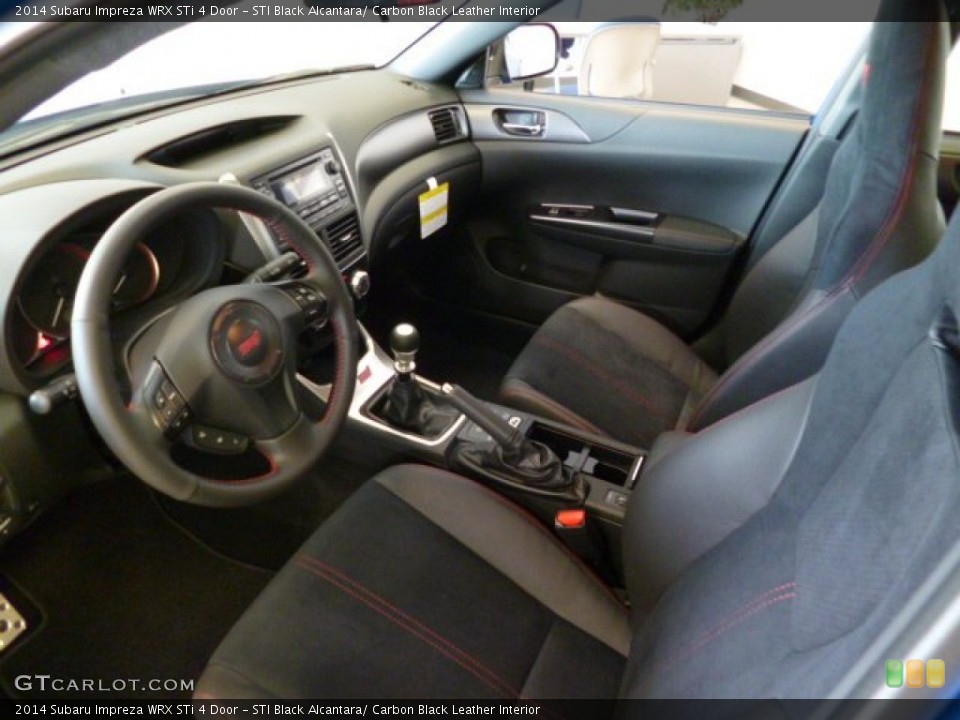 STI Black Alcantara/ Carbon Black Leather Interior Photo for the 2014 Subaru Impreza WRX STi 4 Door #85613167