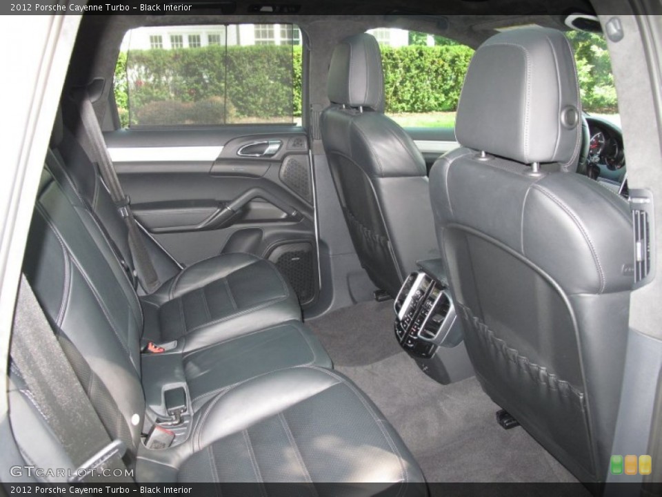 Black Interior Rear Seat for the 2012 Porsche Cayenne Turbo #85617919