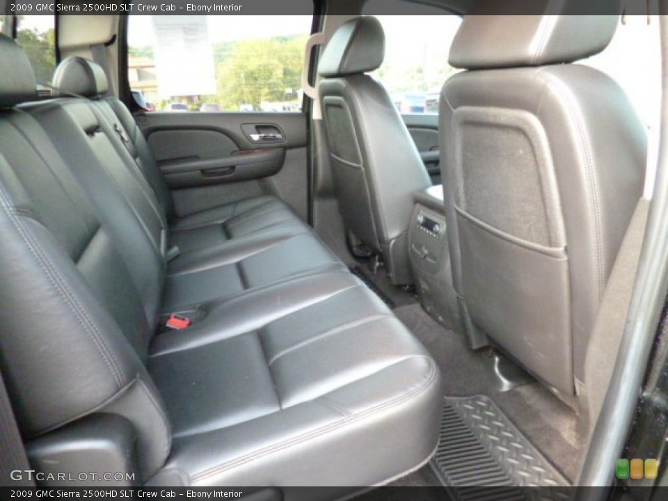 Ebony Interior Rear Seat for the 2009 GMC Sierra 2500HD SLT Crew Cab #85620241