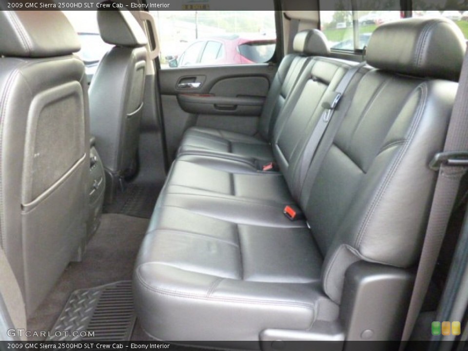 Ebony Interior Rear Seat for the 2009 GMC Sierra 2500HD SLT Crew Cab #85620280