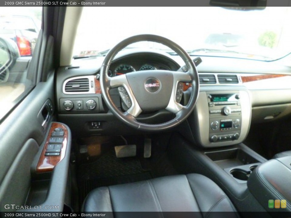 Ebony Interior Dashboard for the 2009 GMC Sierra 2500HD SLT Crew Cab #85620296