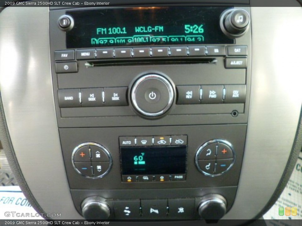 Ebony Interior Controls for the 2009 GMC Sierra 2500HD SLT Crew Cab #85620418