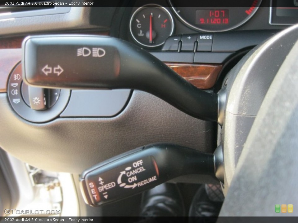 Ebony Interior Controls for the 2002 Audi A4 3.0 quattro Sedan #85621426