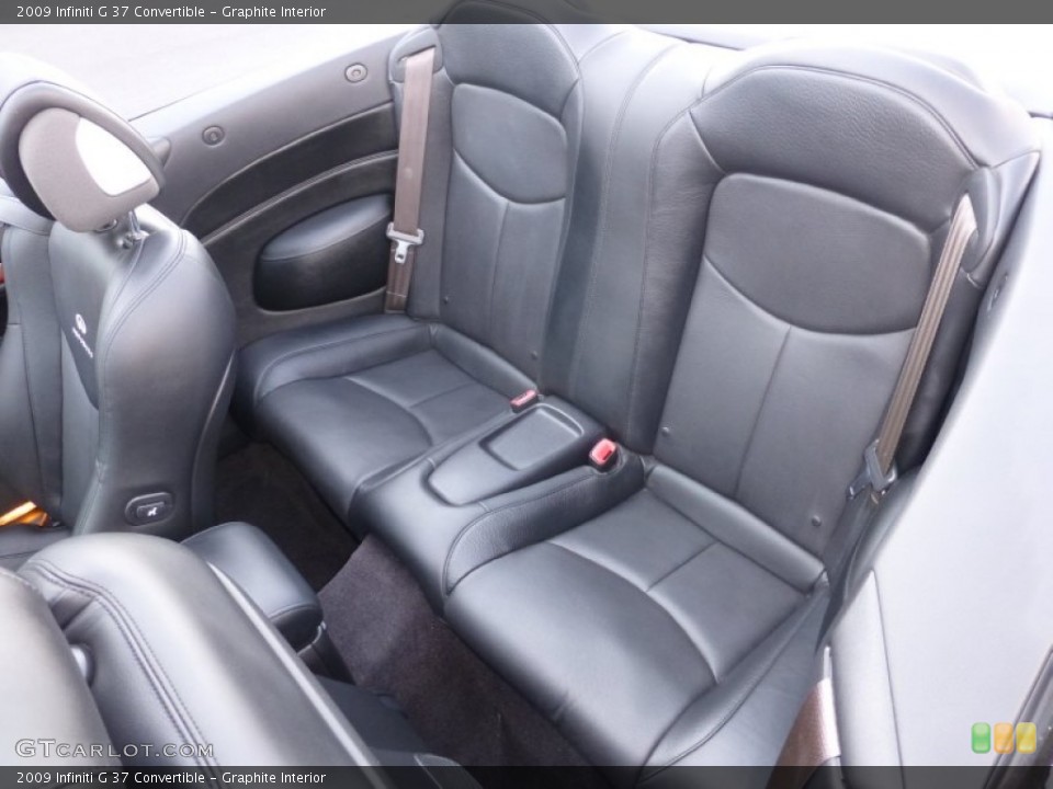 Graphite Interior Rear Seat for the 2009 Infiniti G 37 Convertible #85623073