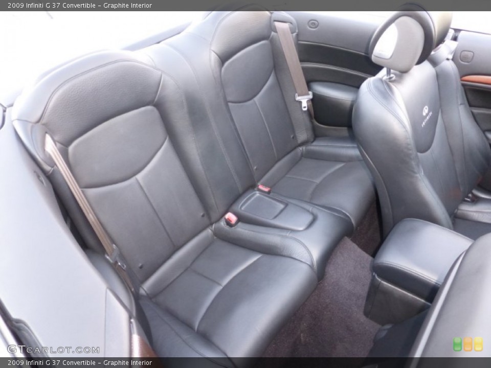 Graphite Interior Rear Seat for the 2009 Infiniti G 37 Convertible #85623157