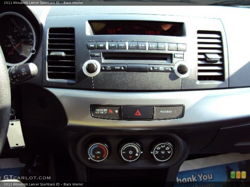 Black Interior Controls for the 2011 Mitsubishi Lancer Sportback ES #85624729
