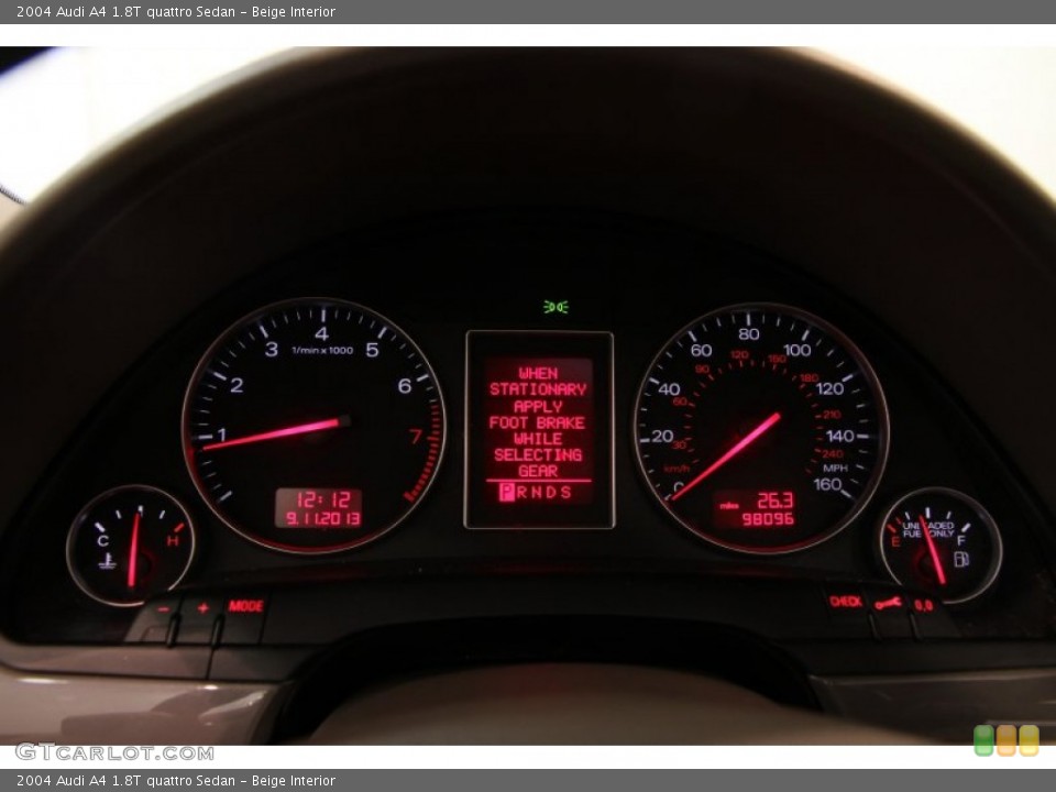 Beige Interior Gauges for the 2004 Audi A4 1.8T quattro Sedan #85629241