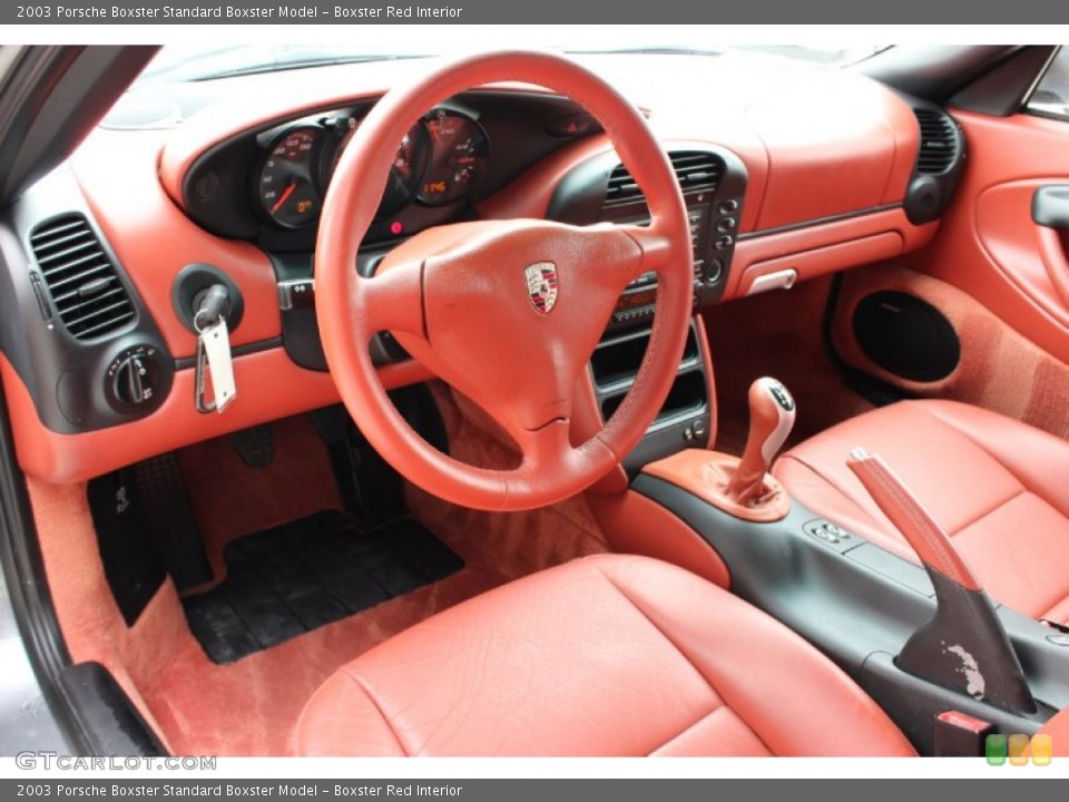 Boxster Red Interior Photo for the 2003 Porsche Boxster  #85630534
