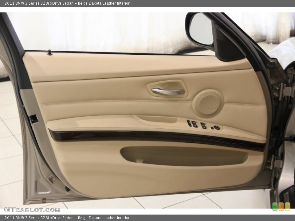 Beige Dakota Leather Interior Door Panel for the 2011 BMW 3 Series 328i xDrive Sedan #85630642