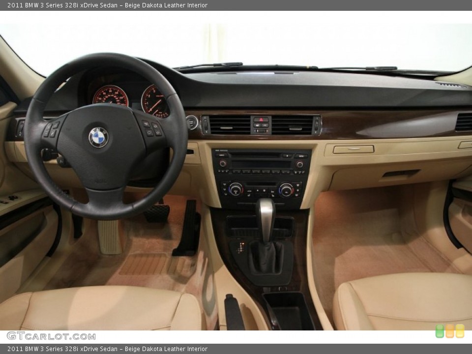 Beige Dakota Leather Interior Dashboard for the 2011 BMW 3 Series 328i xDrive Sedan #85630825