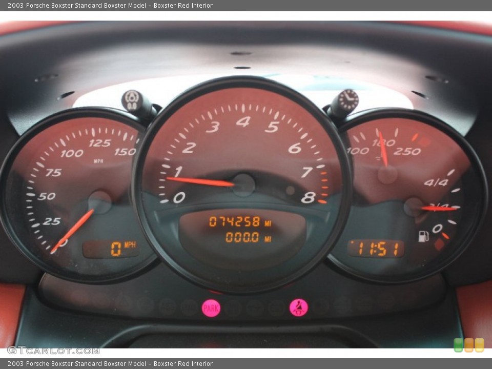 Boxster Red Interior Gauges for the 2003 Porsche Boxster  #85630852