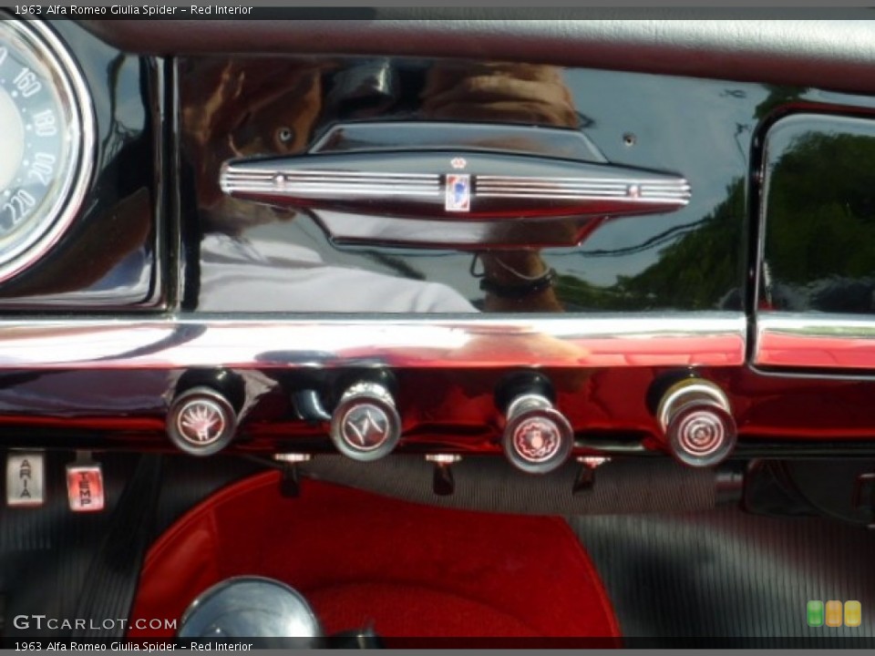 Red Interior Controls for the 1963 Alfa Romeo Giulia Spider #85631179