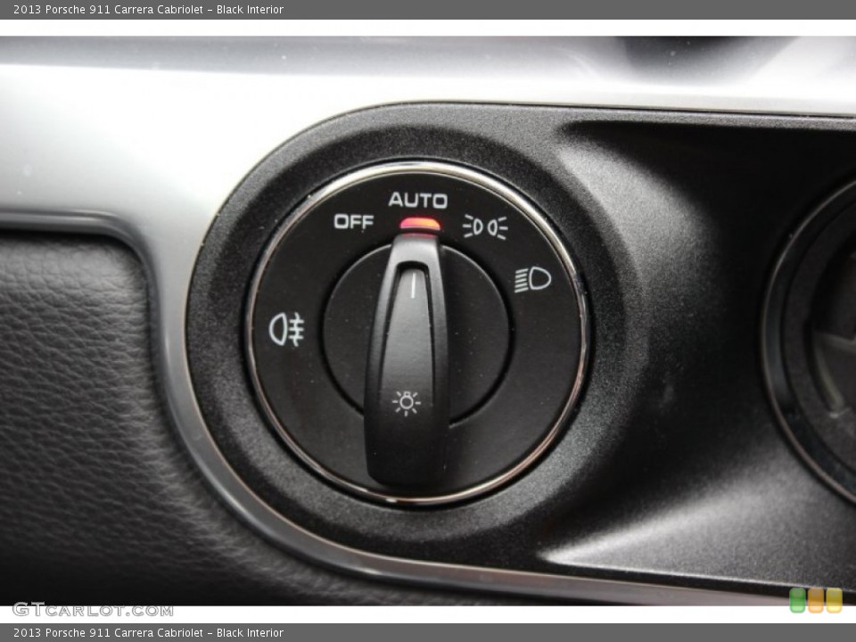 Black Interior Controls for the 2013 Porsche 911 Carrera Cabriolet #85631575