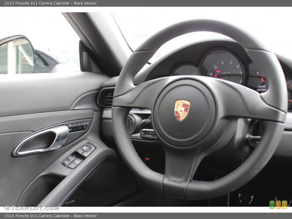 Black Interior Steering Wheel for the 2013 Porsche 911 Carrera Cabriolet #85631623