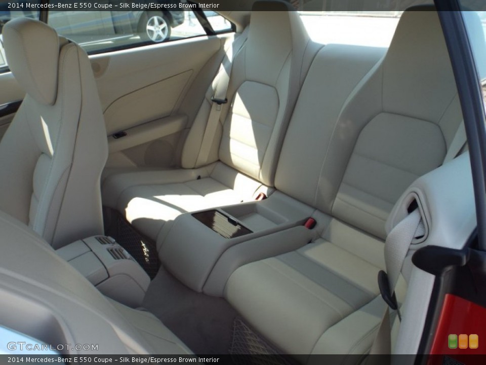 Silk Beige/Espresso Brown Interior Rear Seat for the 2014 Mercedes-Benz E 550 Coupe #85632989