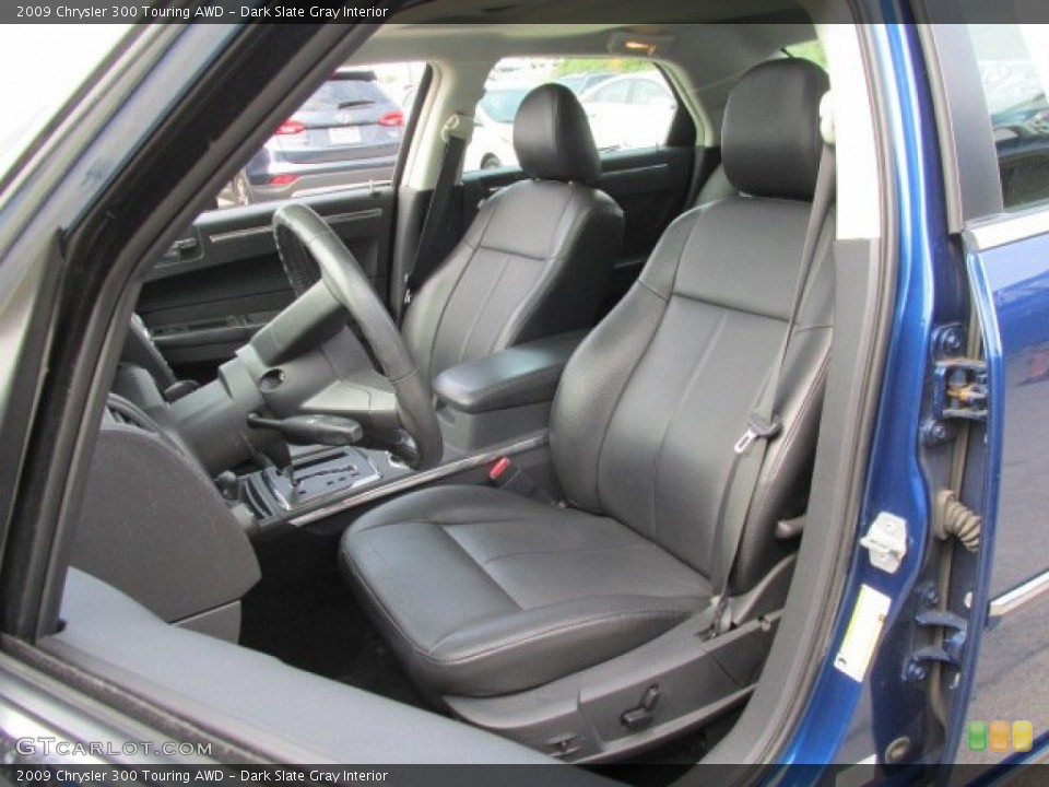Dark Slate Gray Interior Front Seat for the 2009 Chrysler 300 Touring AWD #85634743