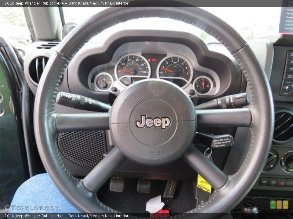 Dark Khaki/Medium Khaki Interior Steering Wheel for the 2010 Jeep Wrangler Rubicon 4x4 #85634806