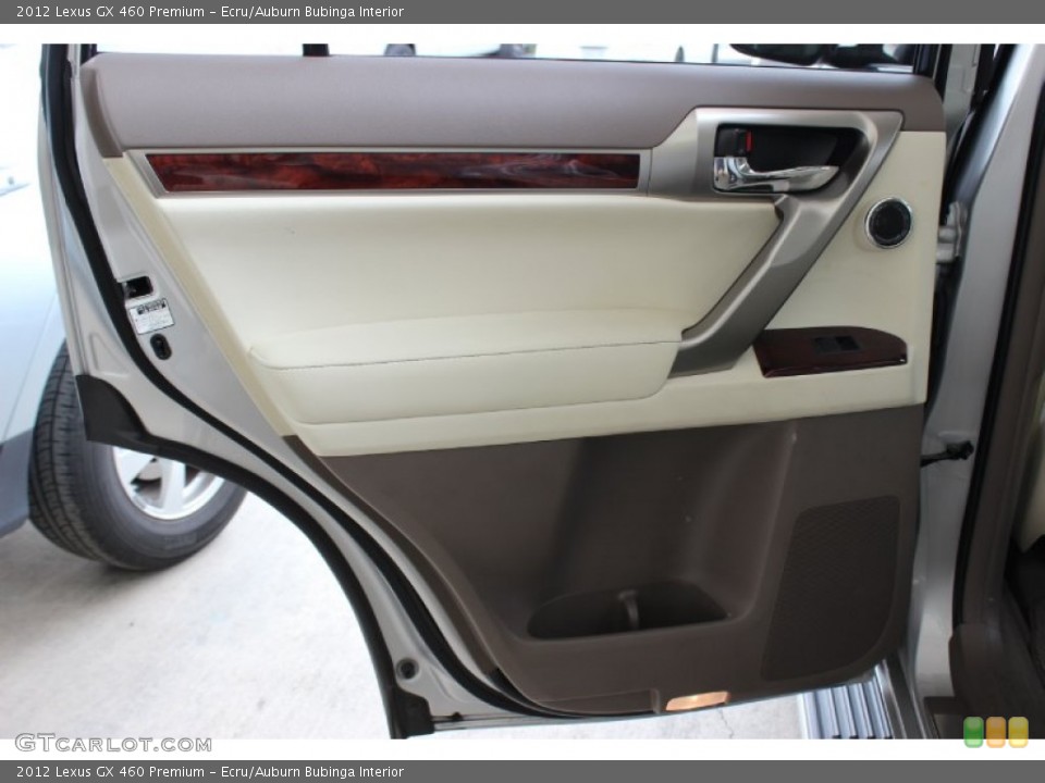 Ecru/Auburn Bubinga Interior Door Panel for the 2012 Lexus GX 460 Premium #85635412