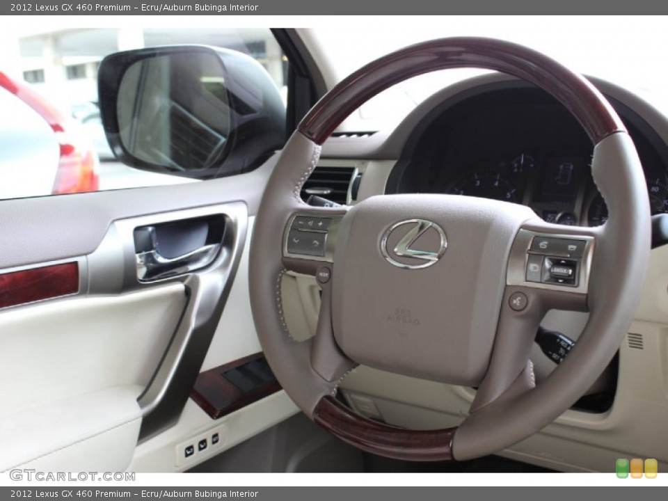 Ecru/Auburn Bubinga Interior Steering Wheel for the 2012 Lexus GX 460 Premium #85635490