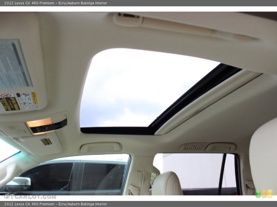 Ecru/Auburn Bubinga Interior Sunroof for the 2012 Lexus GX 460 Premium #85635505