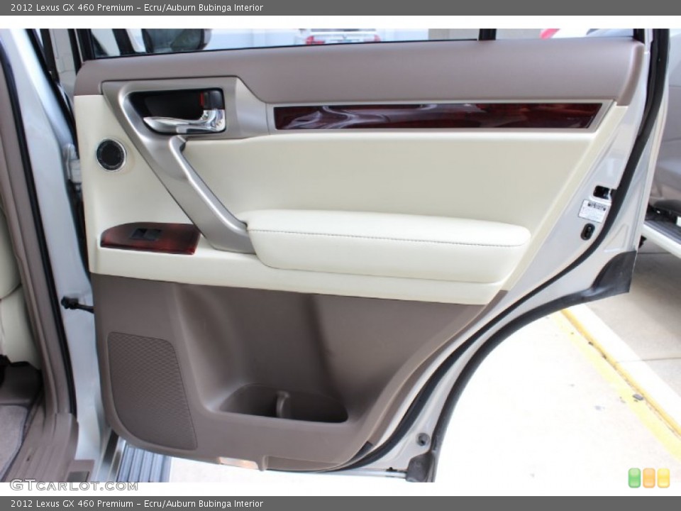 Ecru/Auburn Bubinga Interior Door Panel for the 2012 Lexus GX 460 Premium #85635562