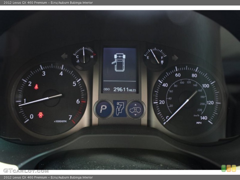 Ecru/Auburn Bubinga Interior Gauges for the 2012 Lexus GX 460 Premium #85635688