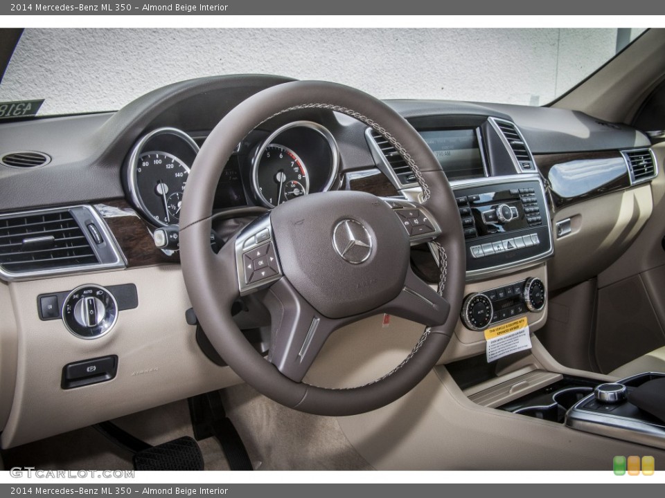 Almond Beige Interior Dashboard for the 2014 Mercedes-Benz ML 350 #85636228