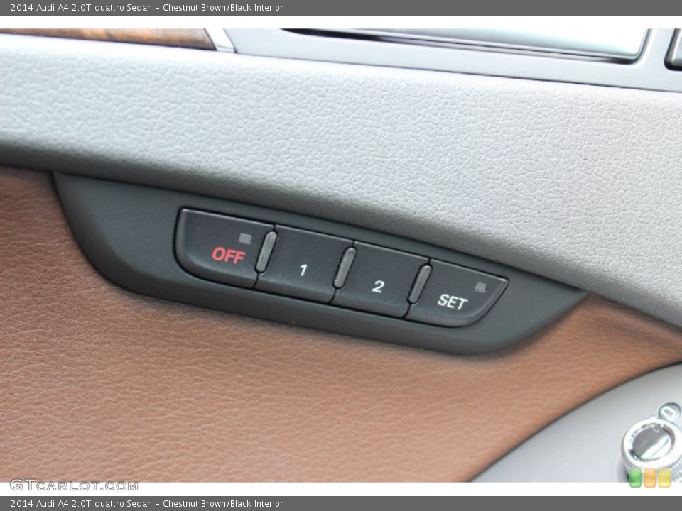 Chestnut Brown/Black Interior Controls for the 2014 Audi A4 2.0T quattro Sedan #85637005