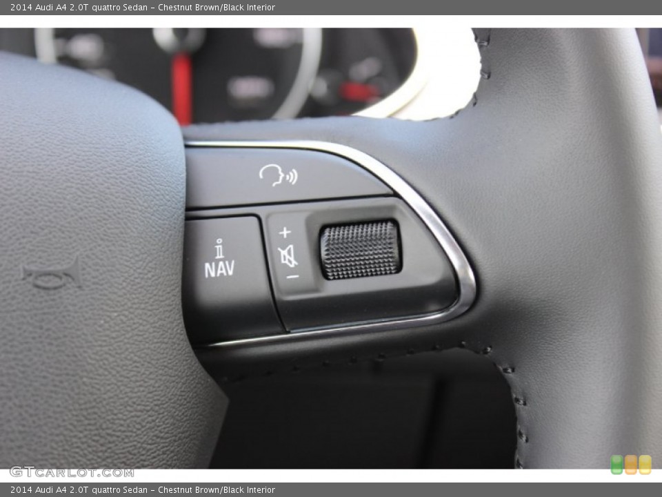 Chestnut Brown/Black Interior Controls for the 2014 Audi A4 2.0T quattro Sedan #85637181