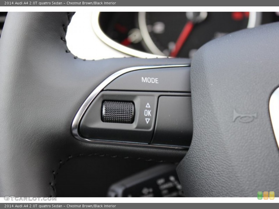 Chestnut Brown/Black Interior Controls for the 2014 Audi A4 2.0T quattro Sedan #85637194