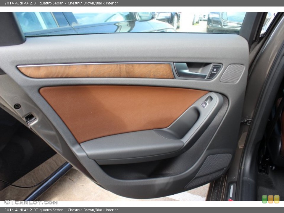 Chestnut Brown/Black Interior Door Panel for the 2014 Audi A4 2.0T quattro Sedan #85637257