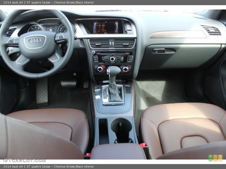 Chestnut Brown/Black Interior Dashboard for the 2014 Audi A4 2.0T quattro Sedan #85637296