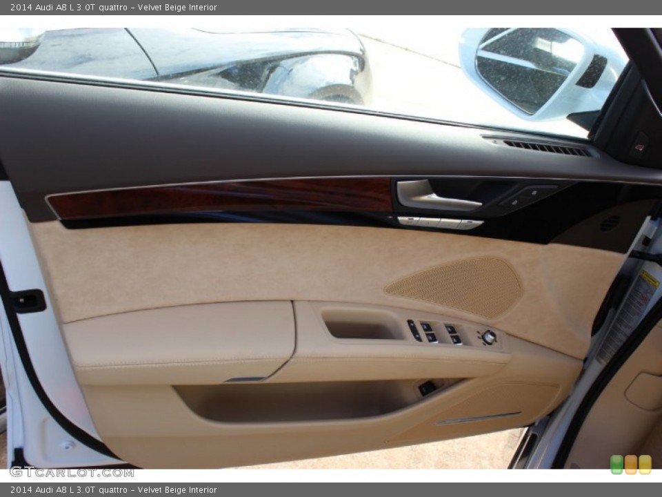 Velvet Beige Interior Door Panel for the 2014 Audi A8 L 3.0T quattro #85639394