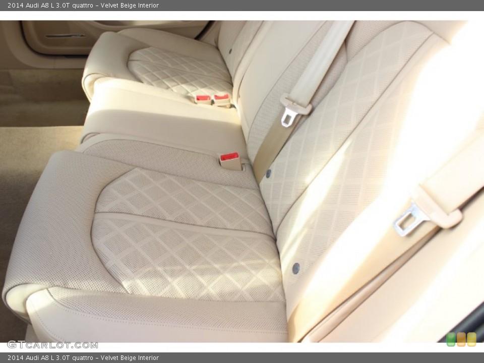 Velvet Beige Interior Rear Seat for the 2014 Audi A8 L 3.0T quattro #85639783
