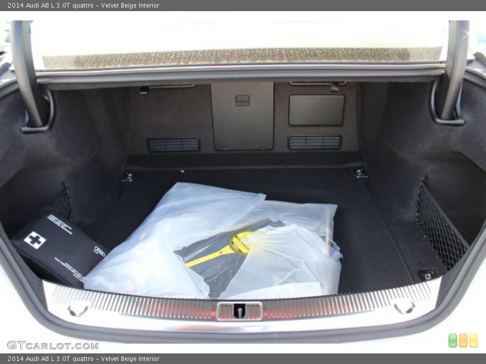 Velvet Beige Interior Trunk for the 2014 Audi A8 L 3.0T quattro #85639831