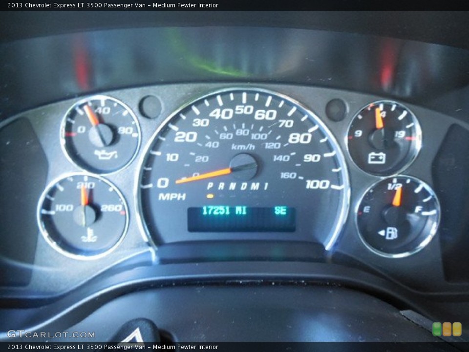 Medium Pewter Interior Gauges for the 2013 Chevrolet Express LT 3500 Passenger Van #85640239