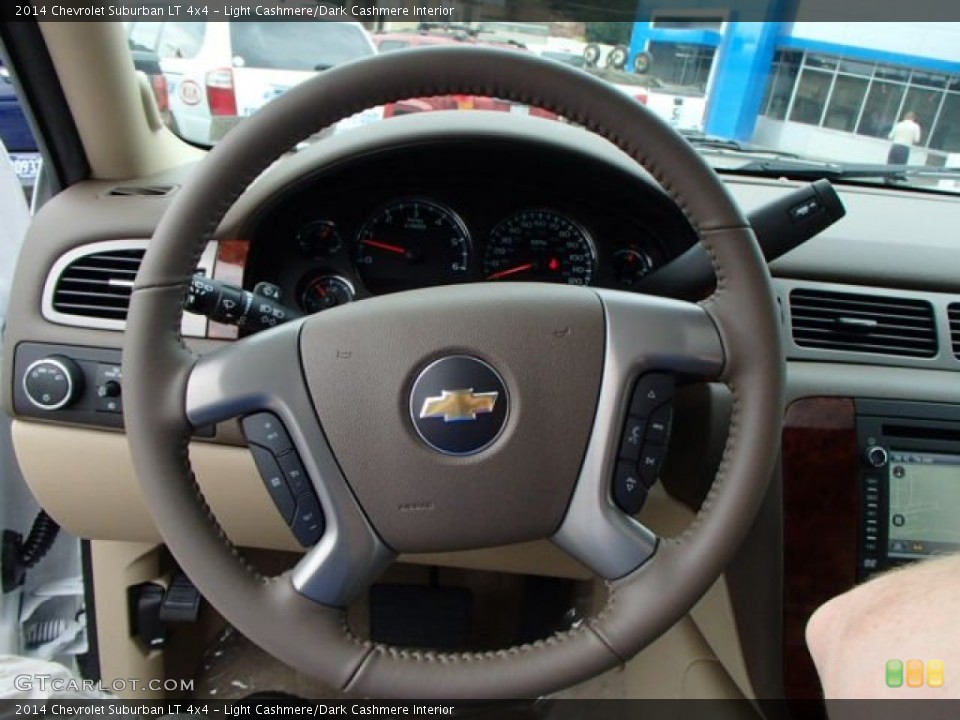 Light Cashmere/Dark Cashmere Interior Steering Wheel for the 2014 Chevrolet Suburban LT 4x4 #85644356